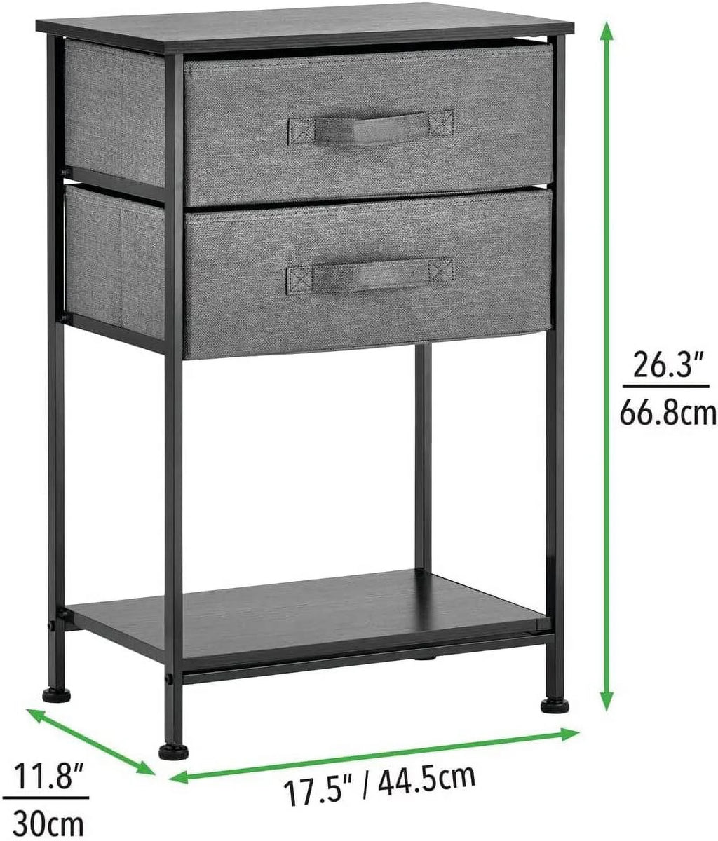 Charcoal Gray 2 Drawer Storage Dresser D969110