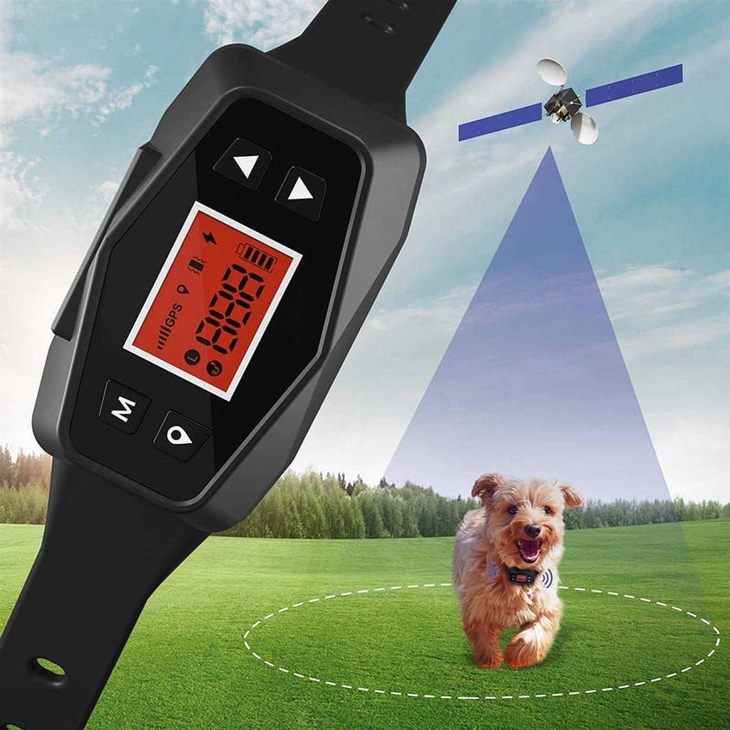 GPS Dog Fence System Wireless Collar with Beep Vibration Static Shock A881287
