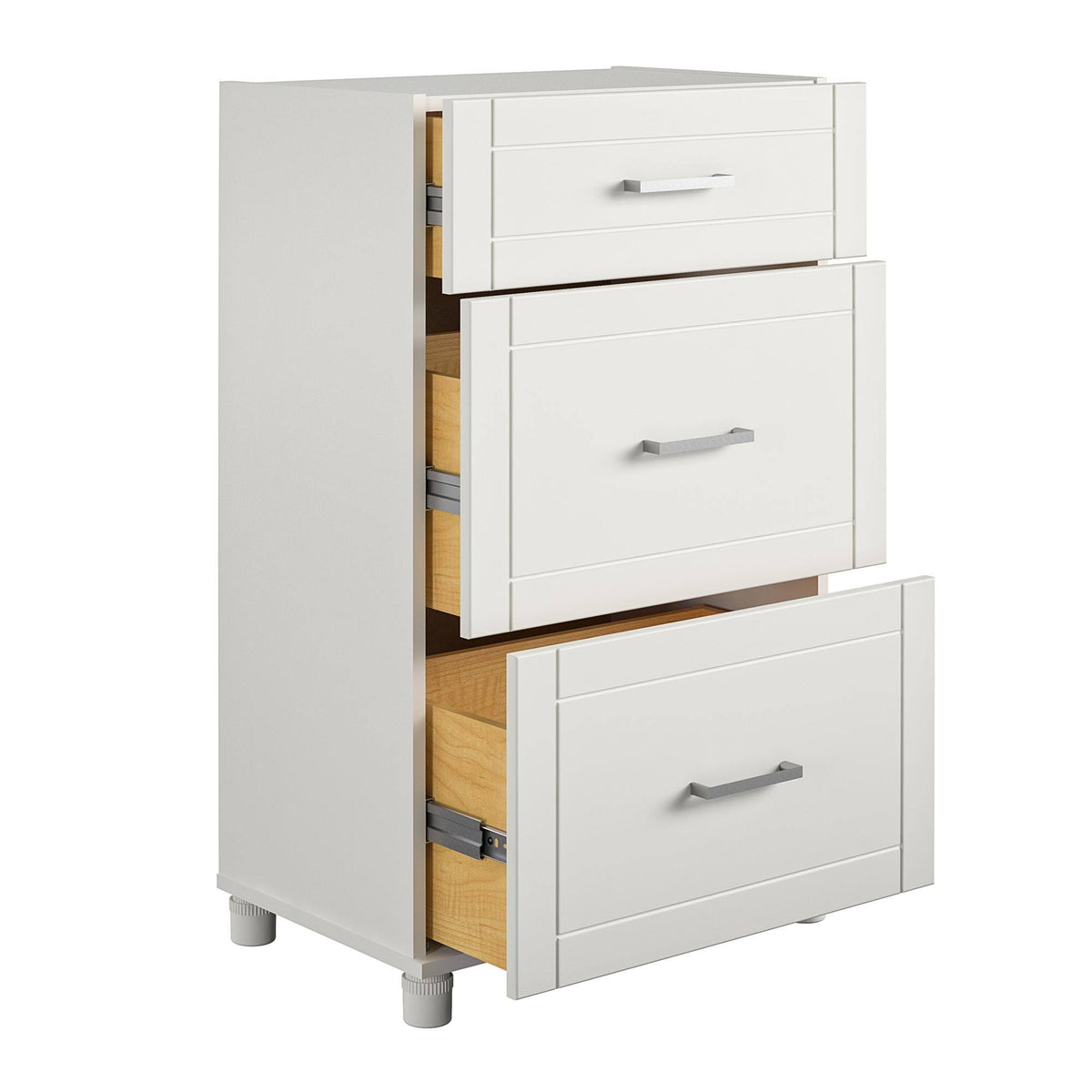 3 Drawer White Base Cabinet Z97411