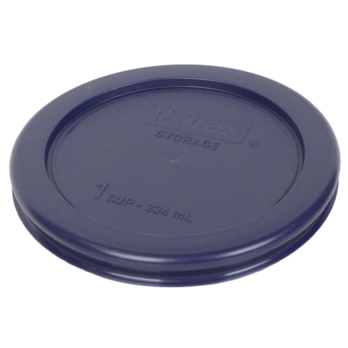 Clear 1-Cup Round Glass Food Storage Bowl with Blue Lid 2-Pack V444