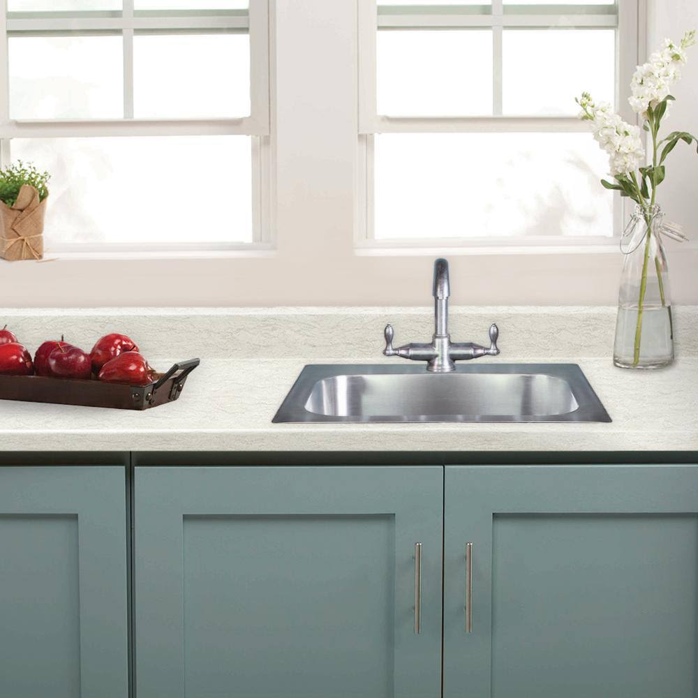 8 ft. Laminate Countertop with Integrated Backsplash E672563