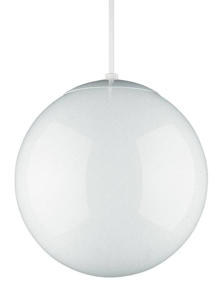 White One Light Hanging Globe Pendant J922634