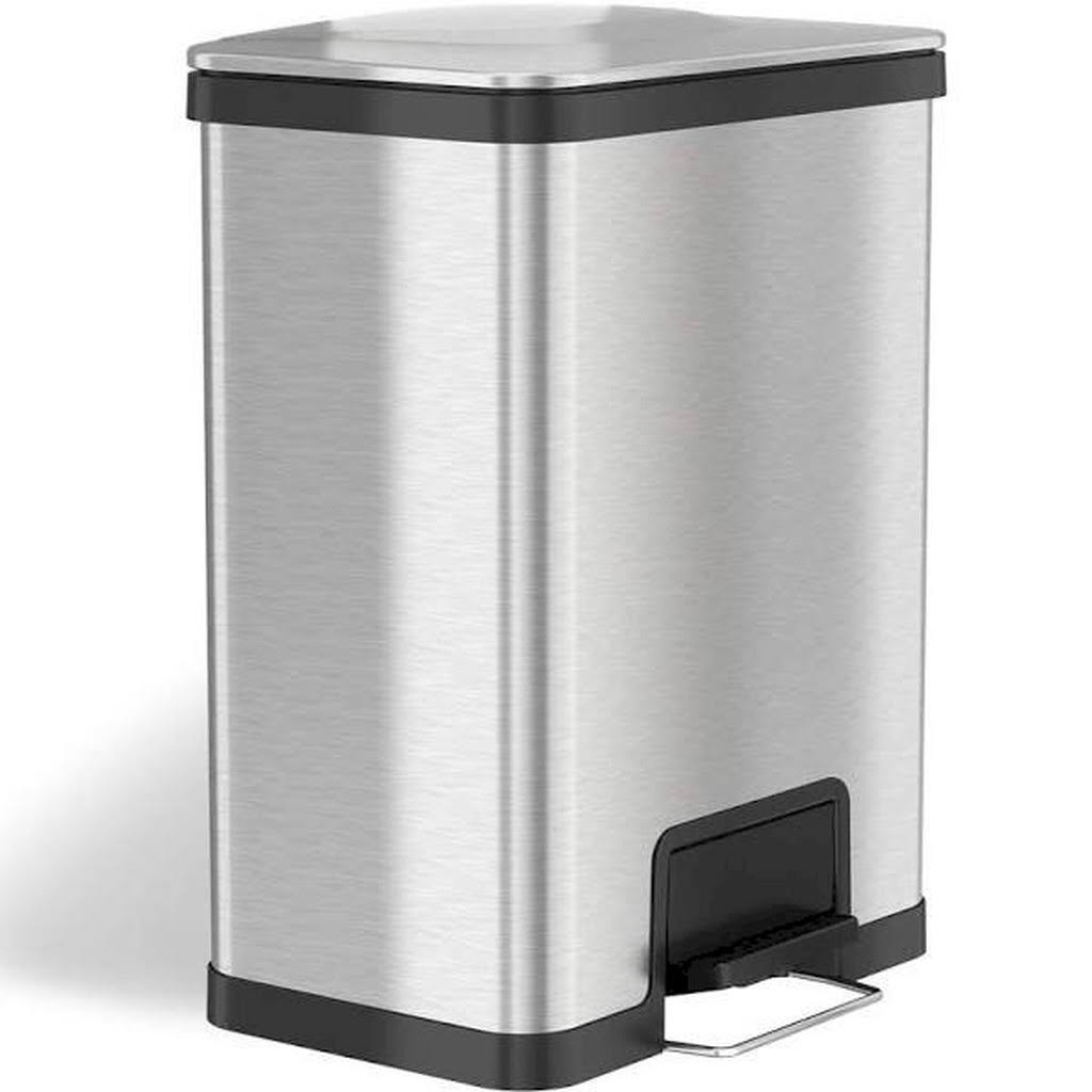 13 Gallon Stainless Steel Step Trash Can T781215