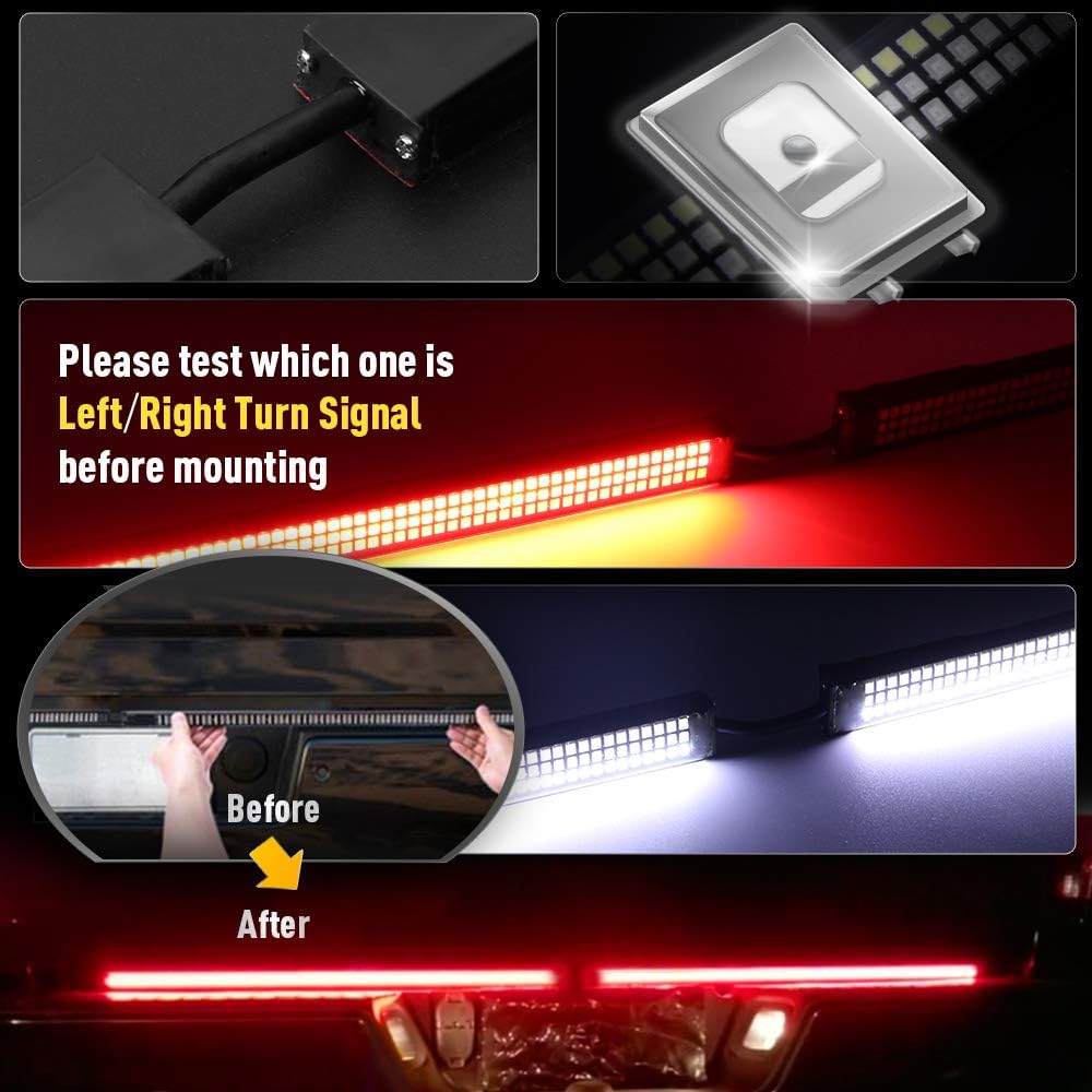 60 inch Waterproof Triple Tailgate Light Bar W2752