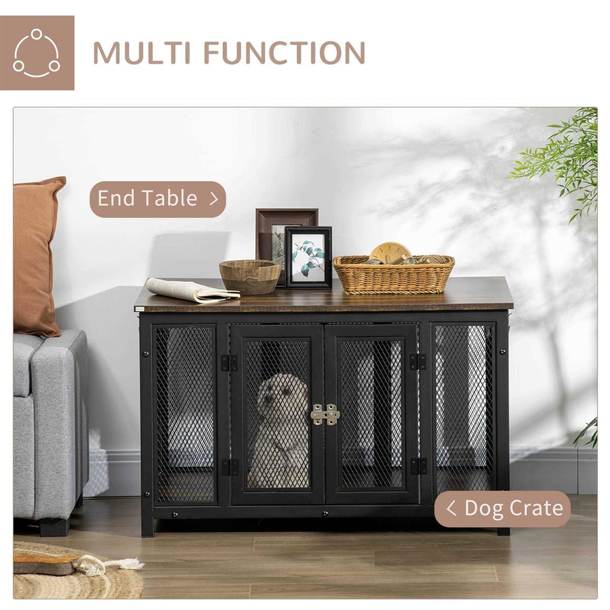 Furniture Style Dog Crate with Openable Top Y942803