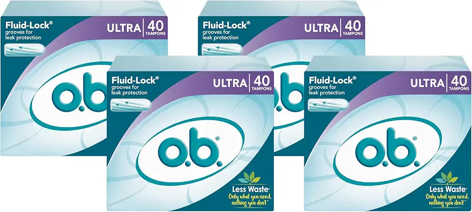 Non-Applicator Unscented Ultra Tampons 40ct Pack of 4 X8745