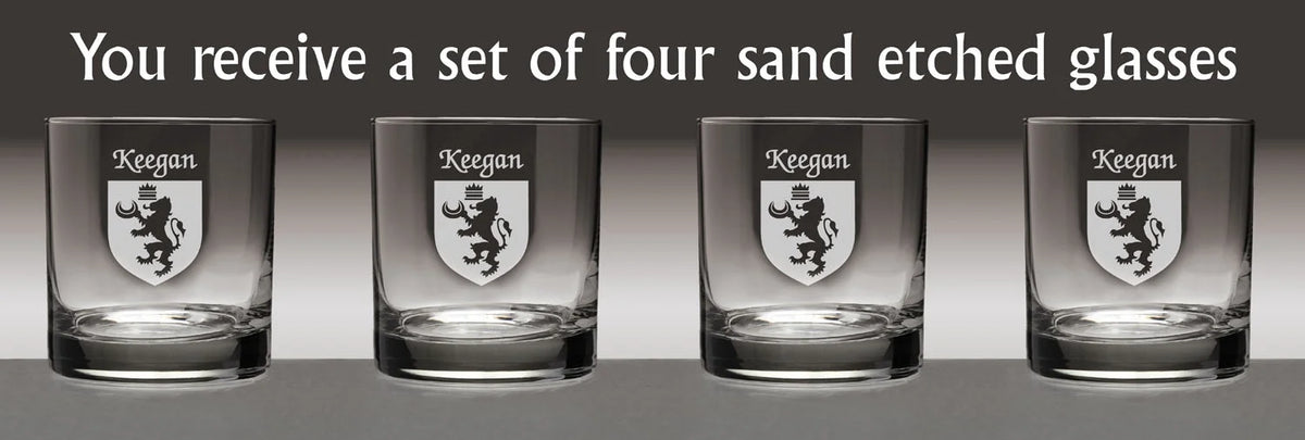 Set of 4 Etched Tumbler Glasses X2621