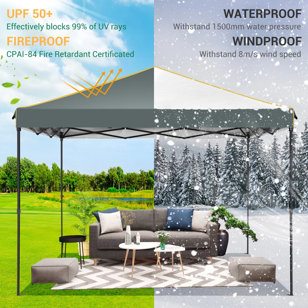 10' x 10' Pop up Canopy with 4 Removable Sidewalls and Carry Bag A5405