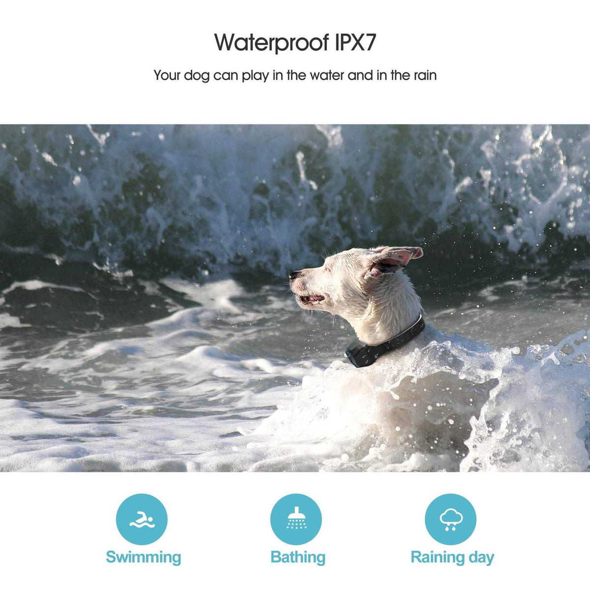 GPS Dog Fence System Wireless Collar with Beep Vibration Static Shock A881287