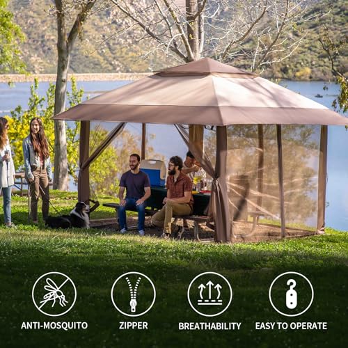 10 x 10 Pop Up Canopy Mosquito Net Sidewall with Zipper 4 Packs Blue X27885