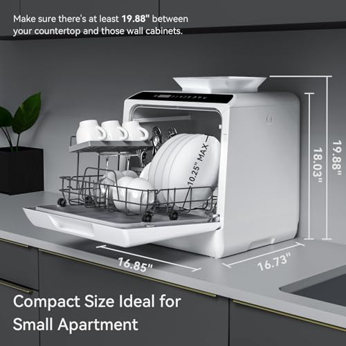 Portable Countertop Dishwasher with 5-Liter Built-in Water Tank W22122