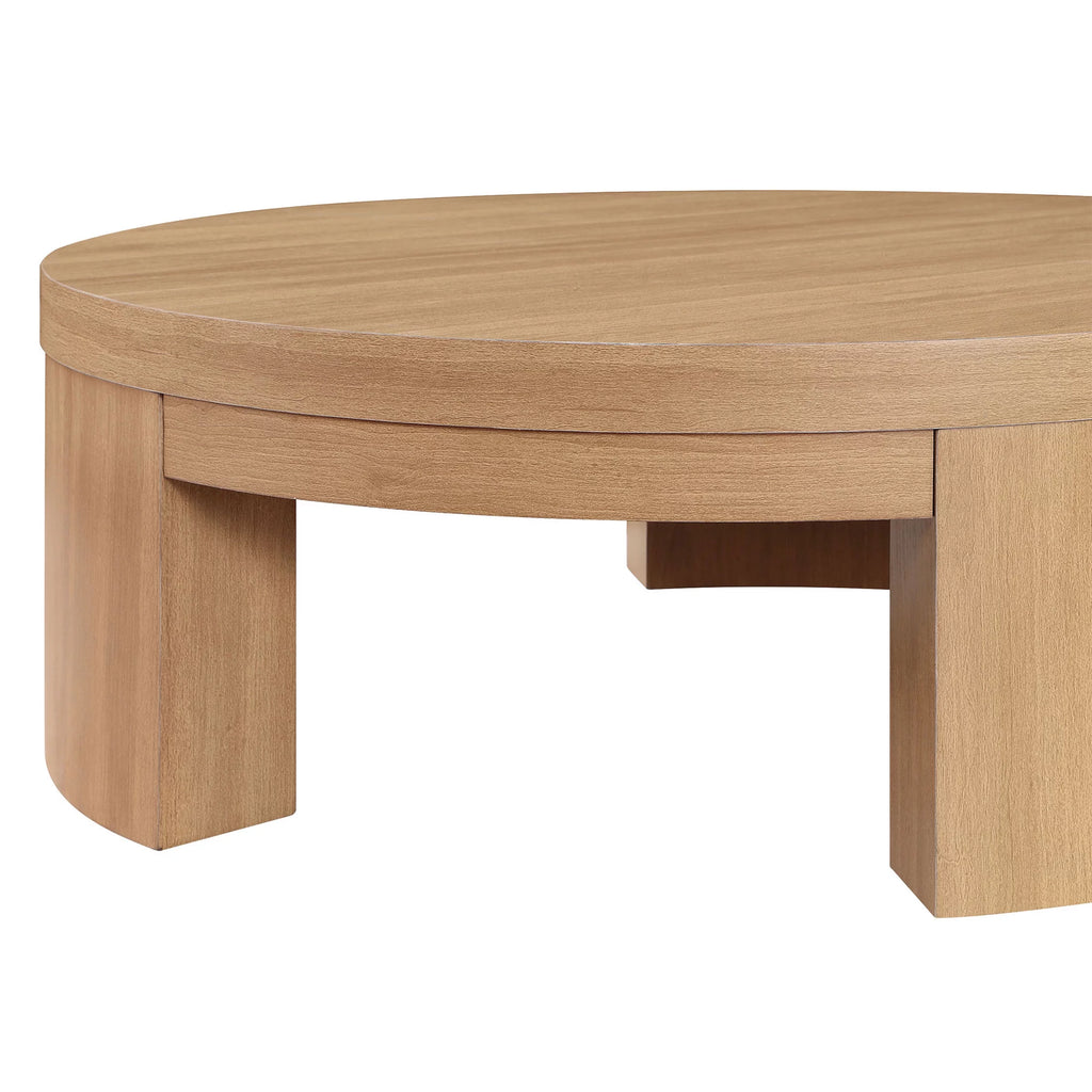 Round Coffee Table Warm Honey Finish O646572