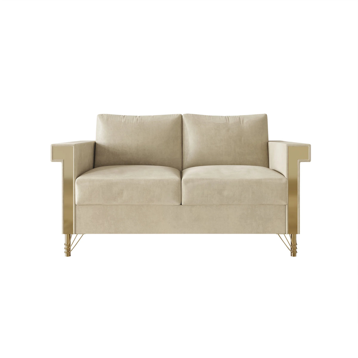 Velvet Upholstered Loveseat B14313
