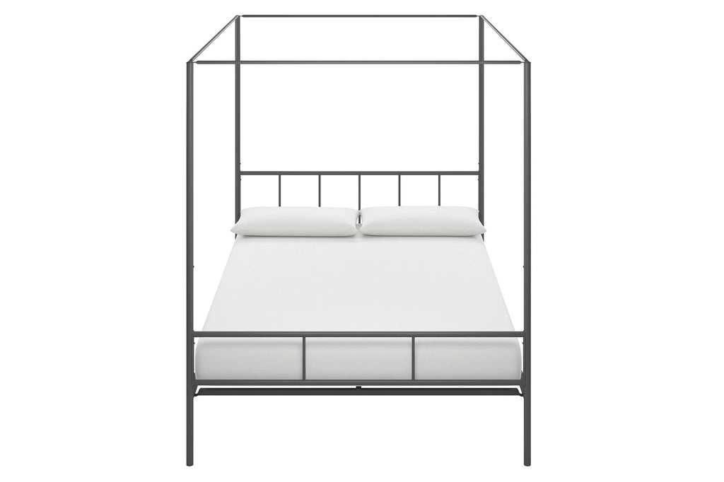Queen Black Metal Canopy Platform Bed Frame P780