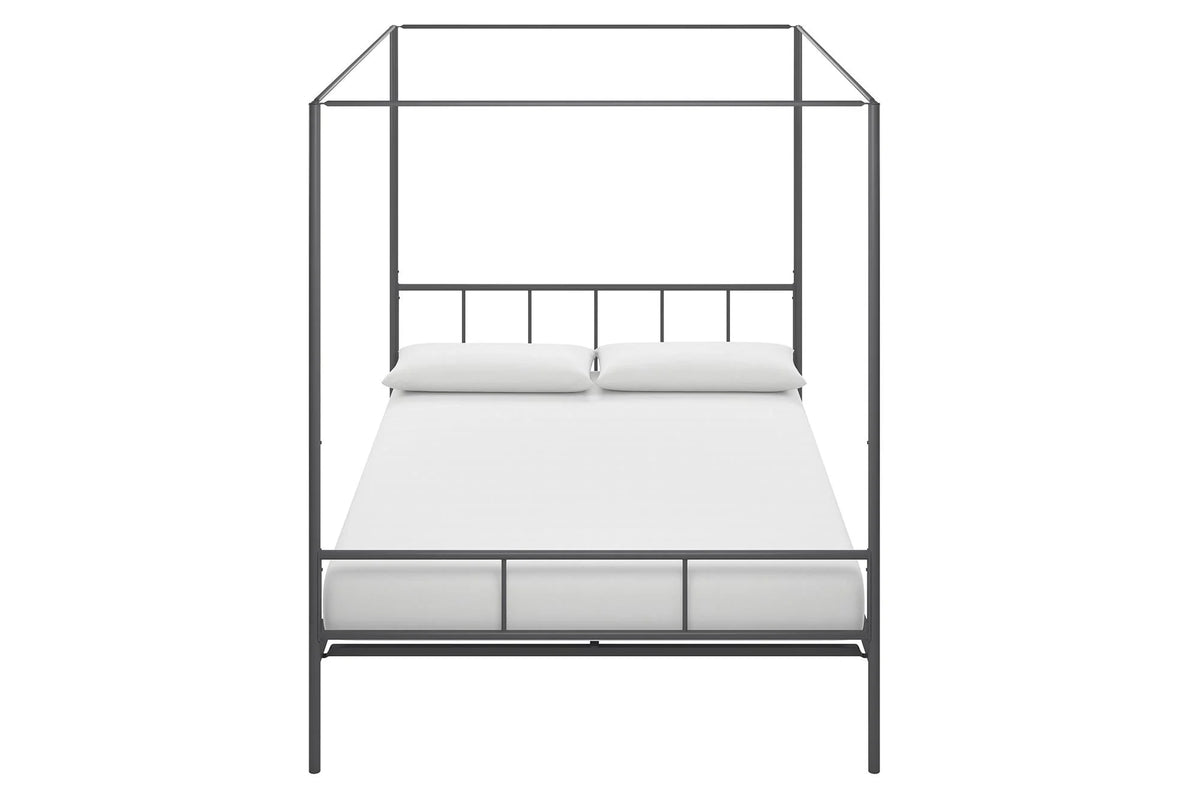 Queen Black Metal Canopy Platform Bed Frame P780