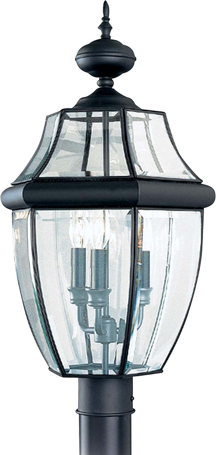 Black Outdoor Post Lantern Y341451