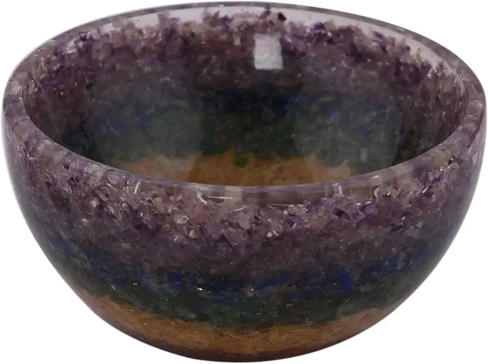 Handmade Carved Seven Chakra Stone Bowl 3 Inches K498540