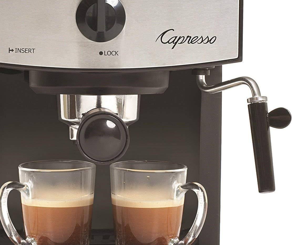 Stainless Steel Pump Espresso and Cappuccino Machine, Black F80236