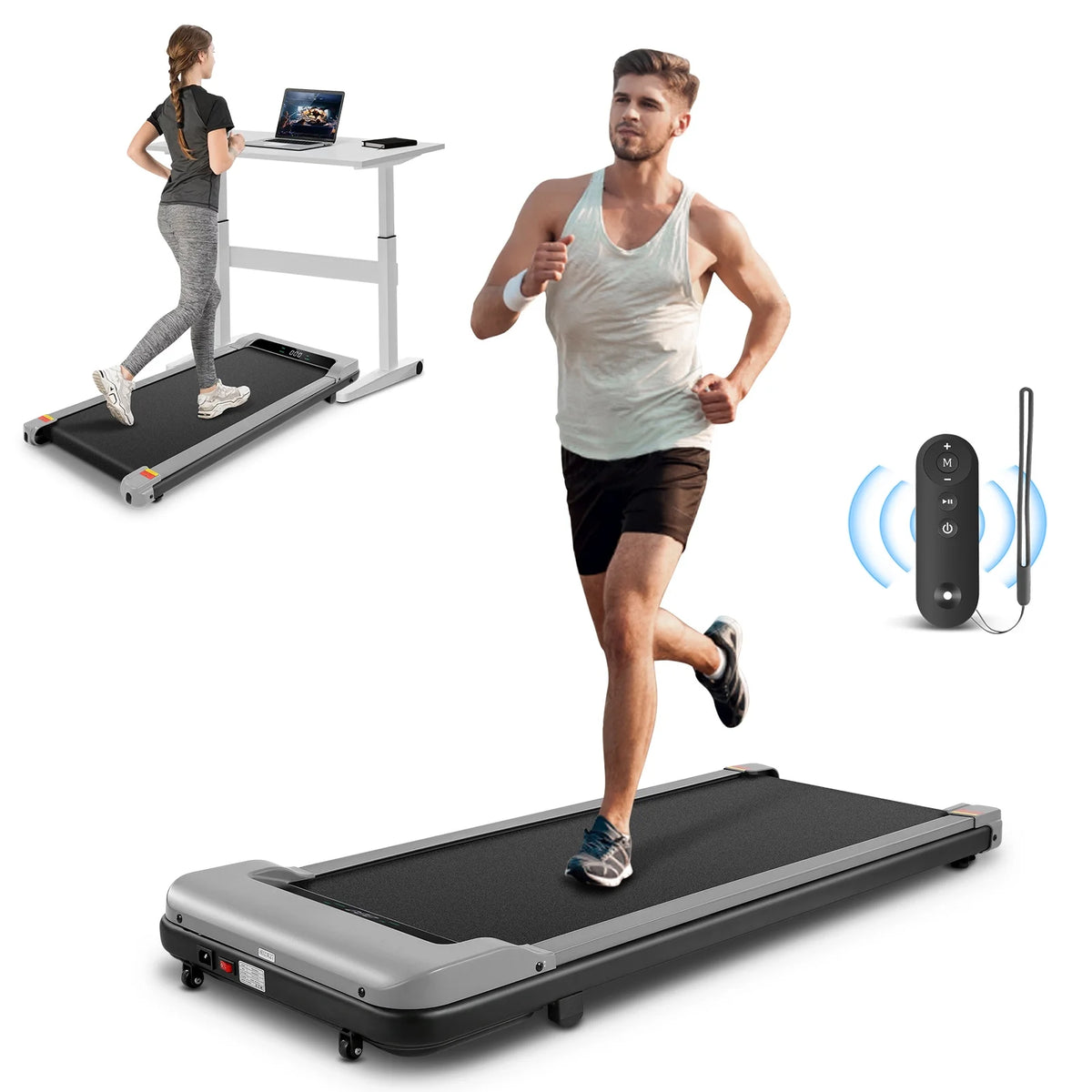 2.5HP Under Desk Treadmill with LED Display Wireless Remote Control L327
