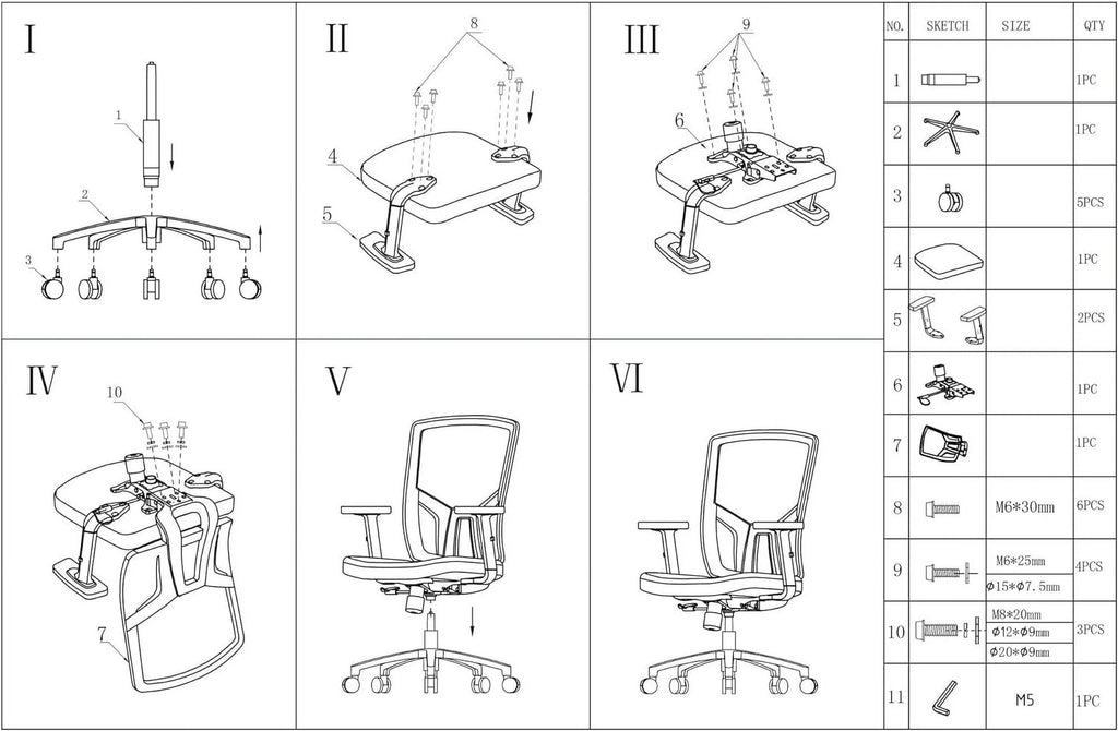 Ergonomic Mesh Office Chair with Lumbar Support G69534