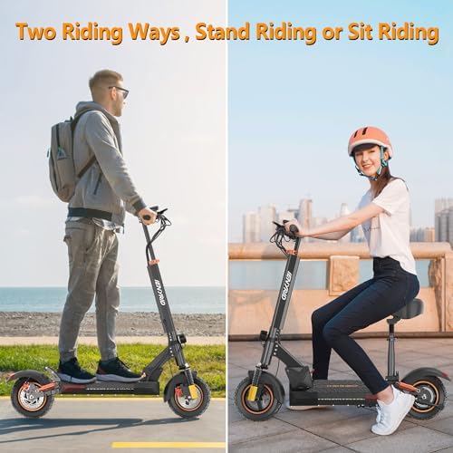 800W Motor 10" Pneumatic Tire Foldable Electric Scooter with Seat N453