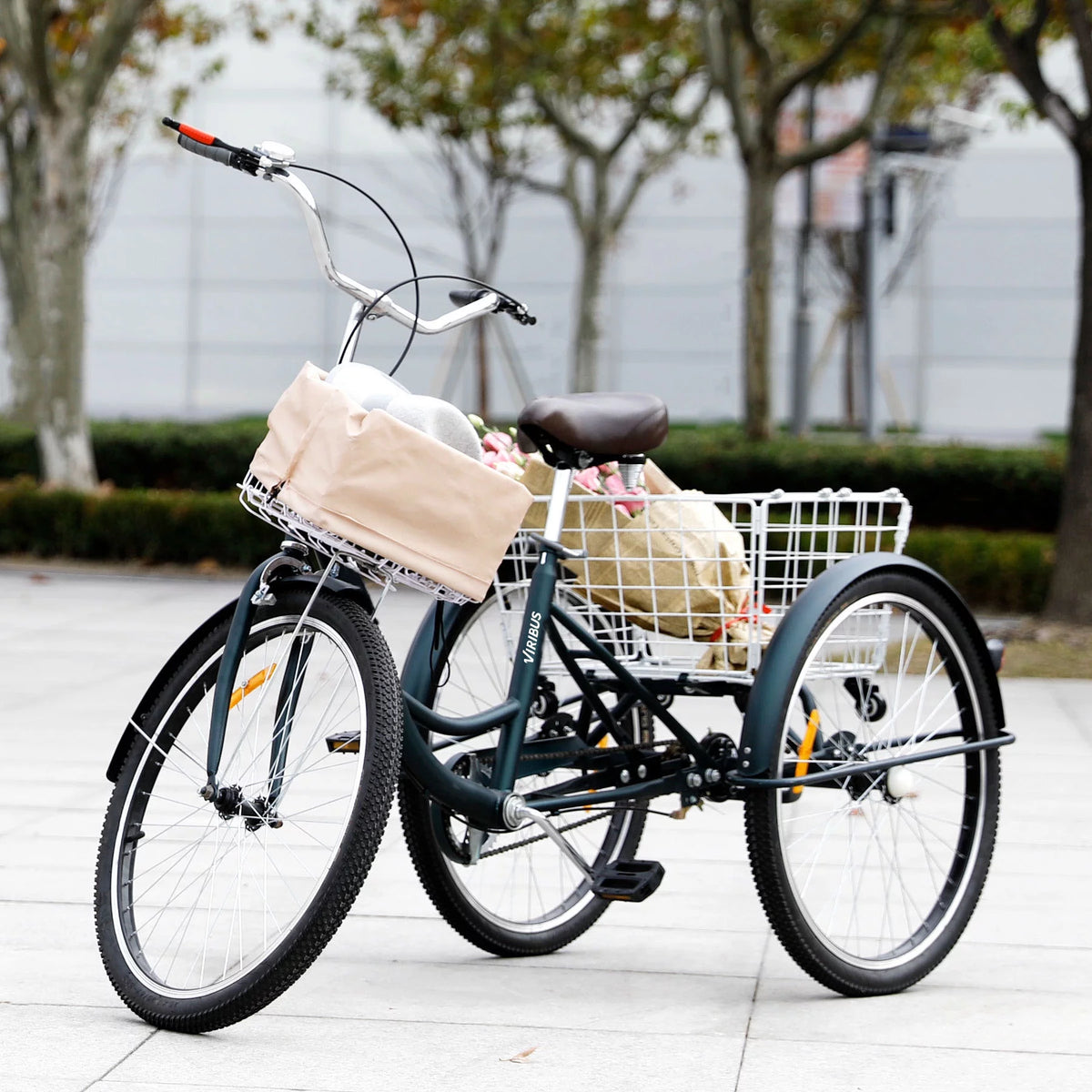 26 Inch Single Speed 3 Wheel Bike with Removable Basket G2464