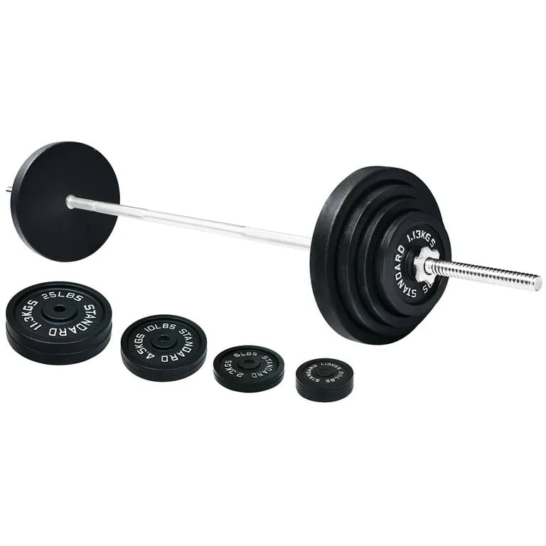 Cast Iron 100-Pound Barbell Set with Star Locks X4575