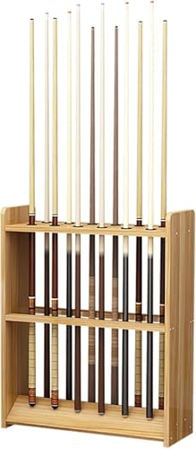 Teak Wooden Billiard Cue Rack Stand for 12 Cues R889378