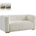 Cream Velvet Loveseat K66579