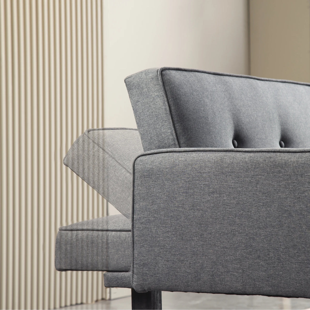 Convertible Futon Sofa Bed with Armrests X40651