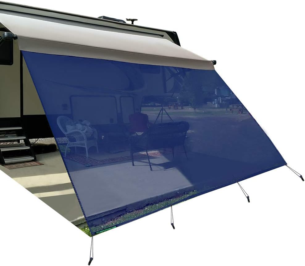 9' x 11' 3 Black Mesh RV Awning Sun Shade B497