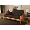 Natural Futon Frame with Charcoal Mattress - Full Size X592007