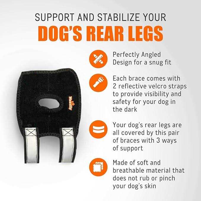 Small Dog Rear Leg Support Splint Braces F5246