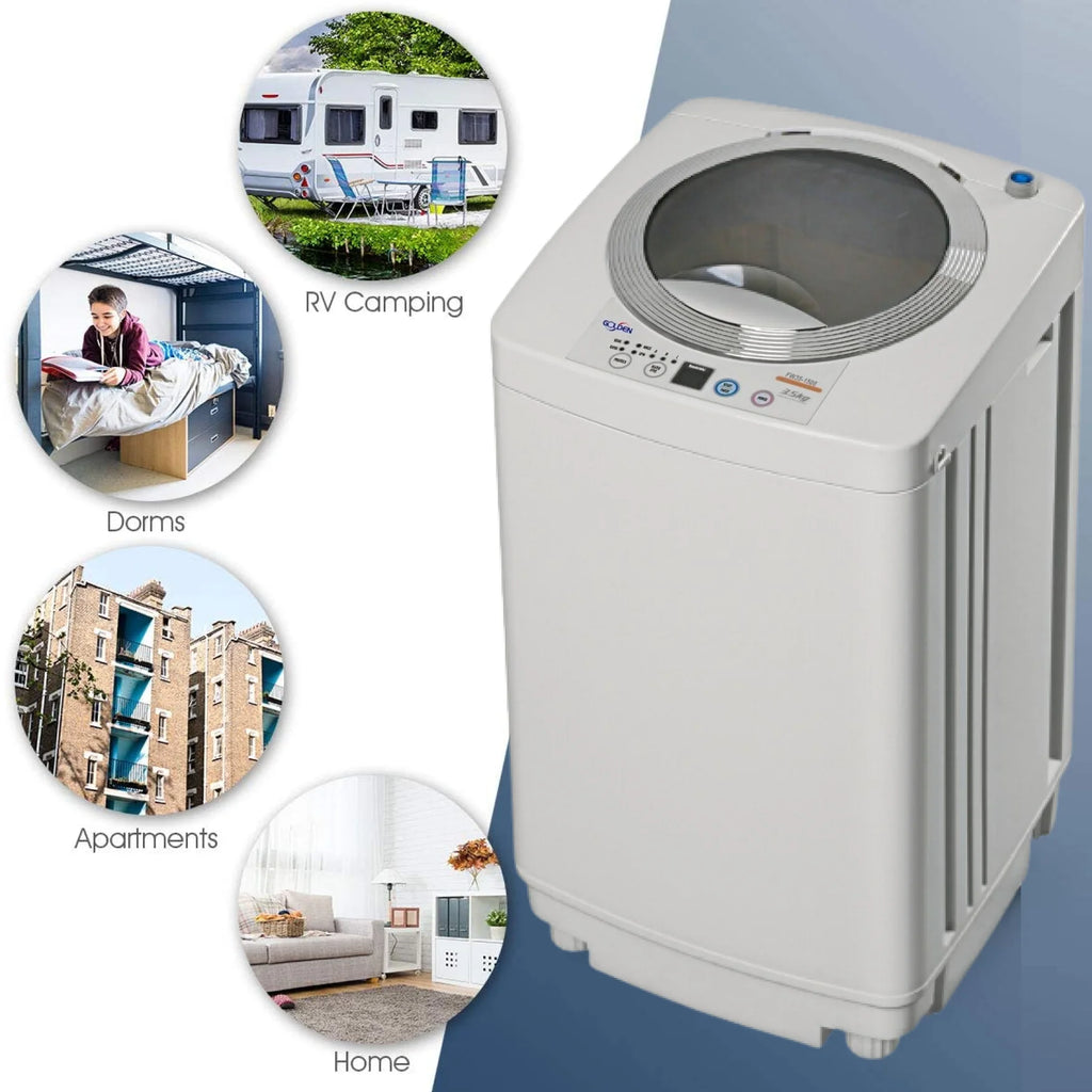 1.34 Cu Ft Portable Full Automatic Washer Spinner Combo S9360