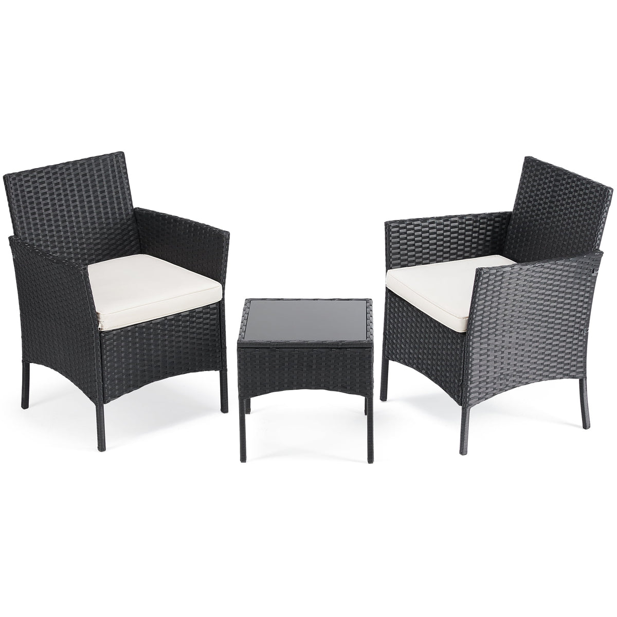 Black Beige Bistro Set Q663