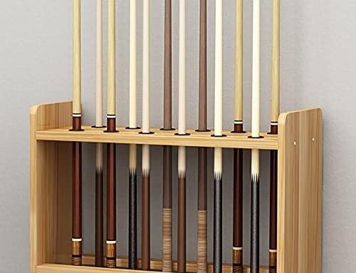 Teak Wooden Billiard Cue Rack Stand for 12 Cues R889378