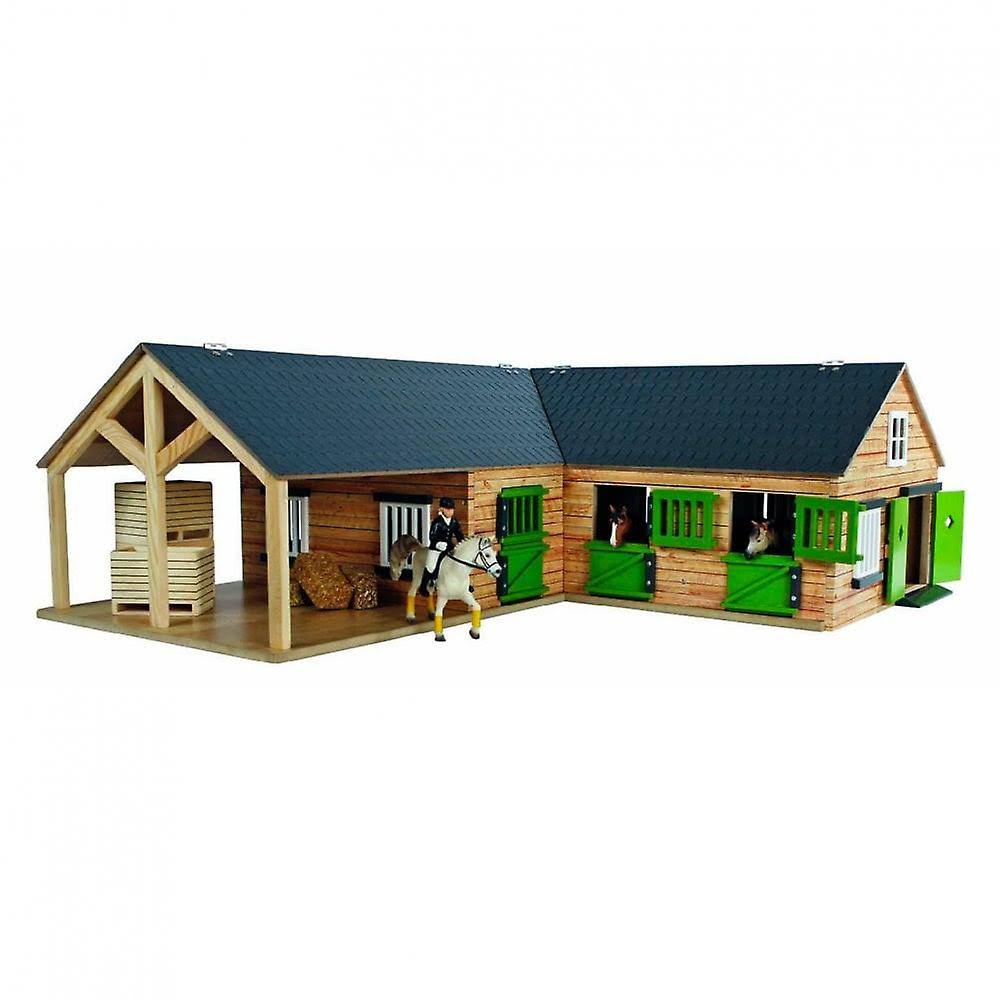 1-24 Scale Horse Stable with 4 Box Storage & Wash Box W87762