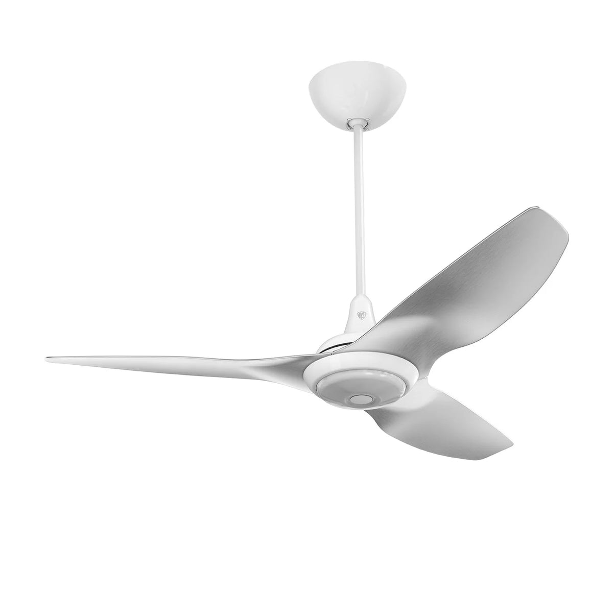 52 Ceiling Fan with Brushed Aluminum Blades and White Finish T2743