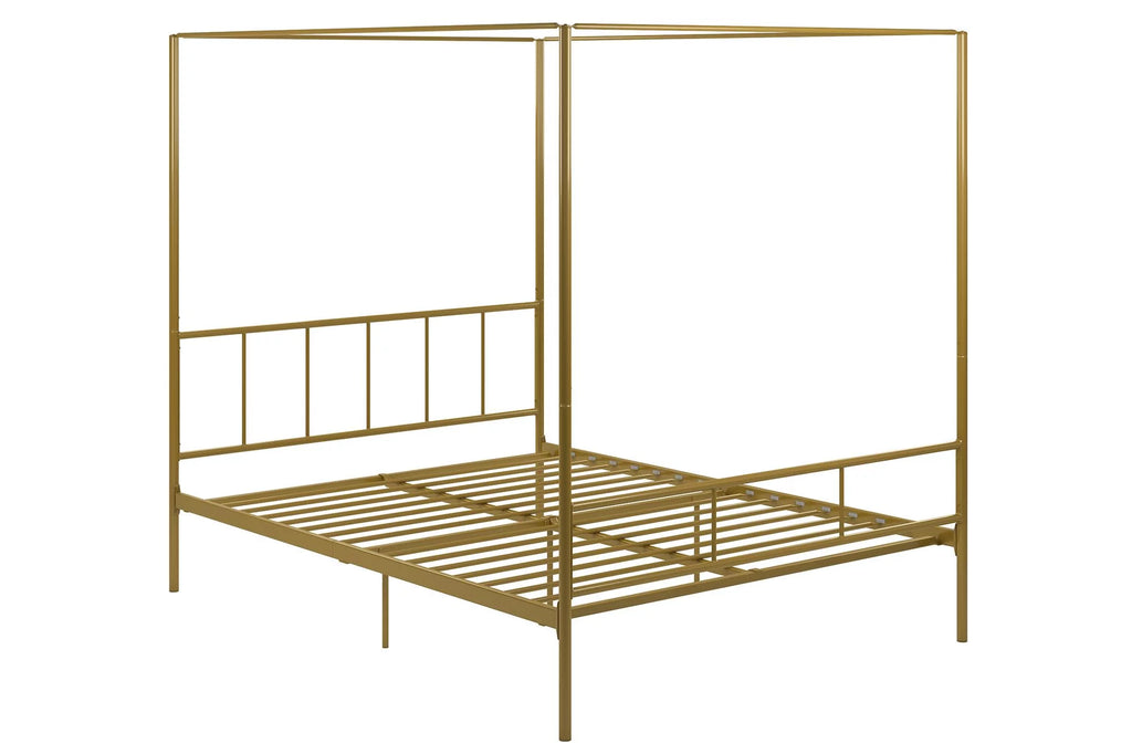 Queen Black Metal Canopy Platform Bed Frame P780