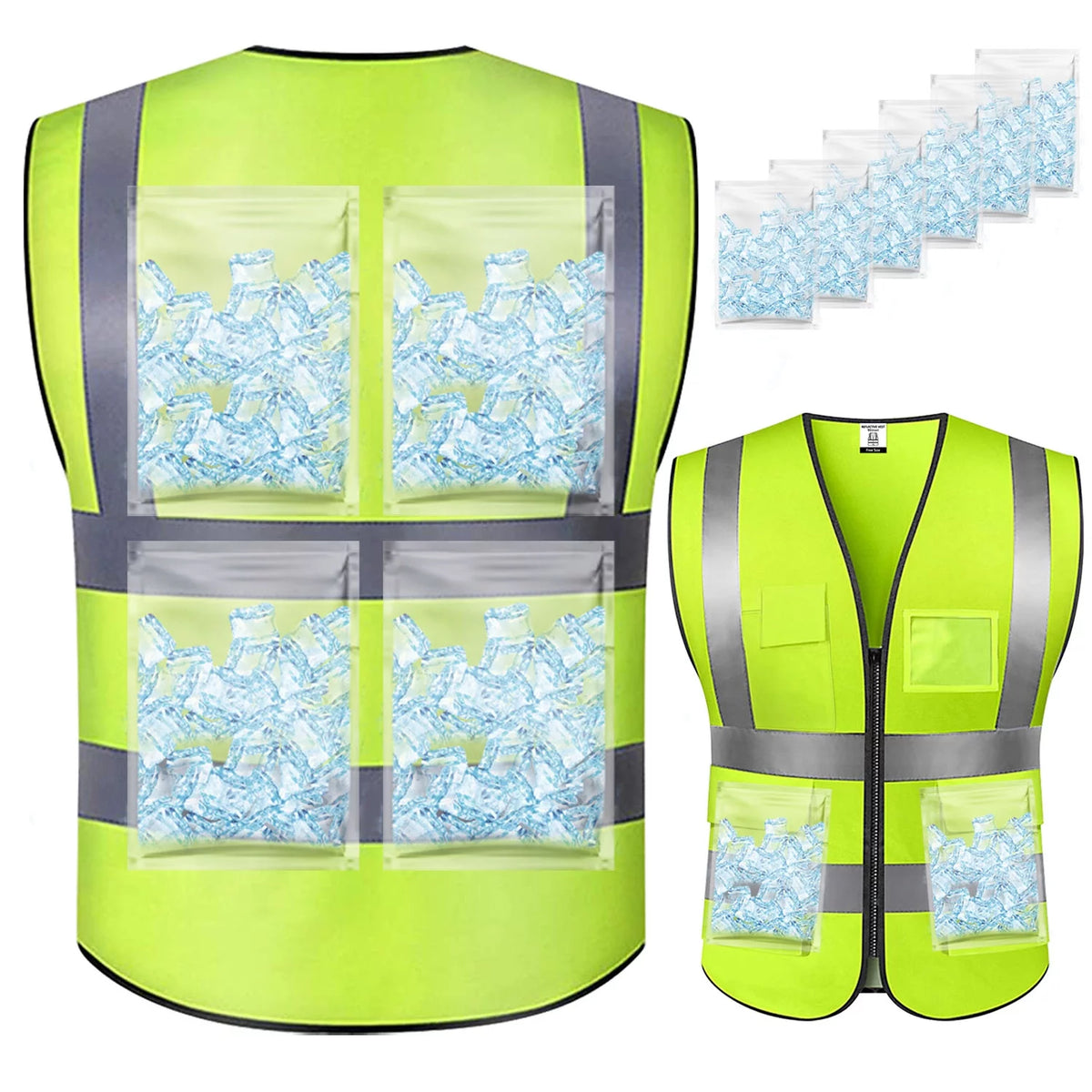 Reflective Vest with 6pcs Ice Packs T12869