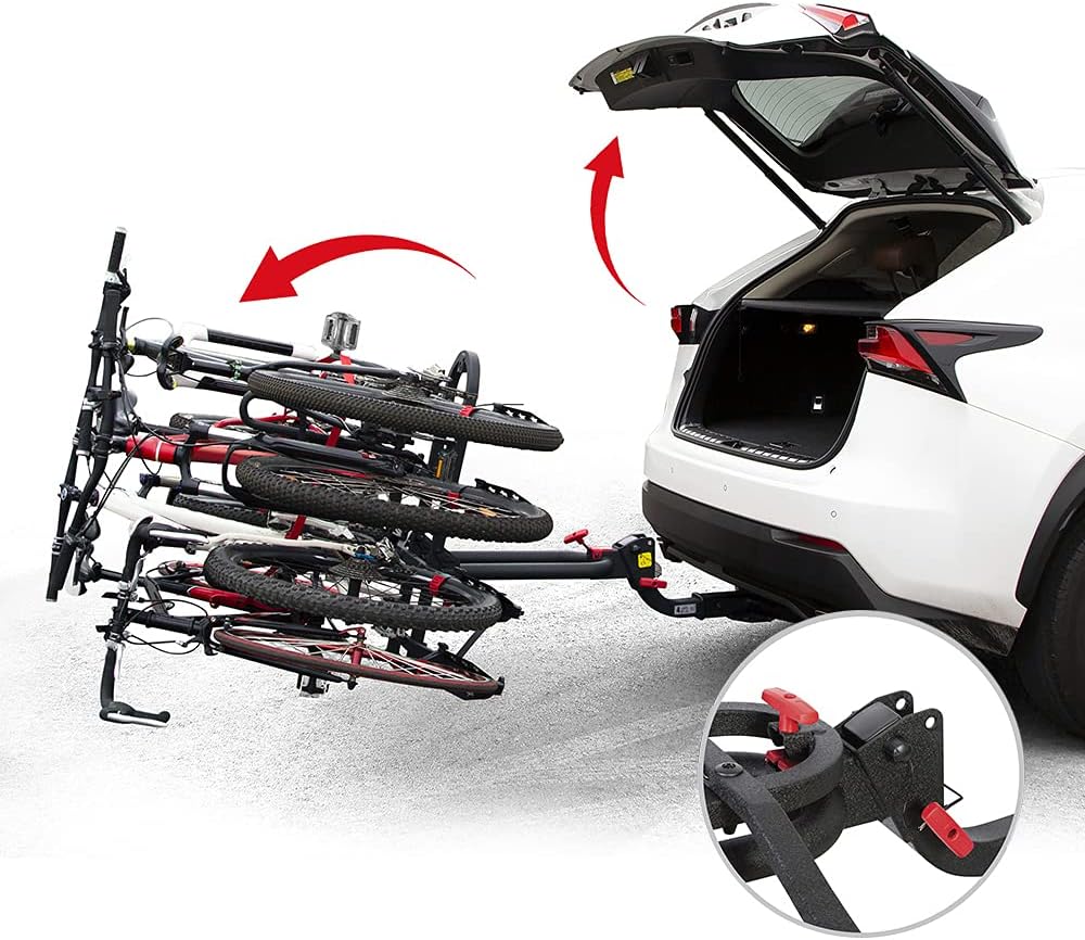 4-Bike Hitch Mounted Bicycle Carrier Rack Q3300