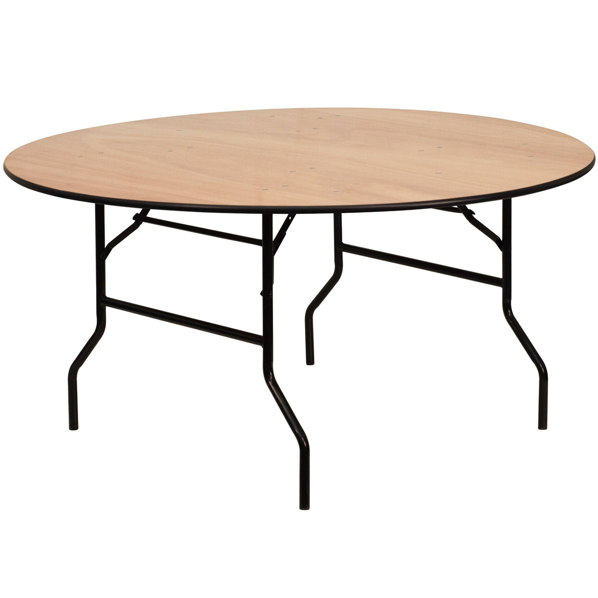 60-Inch Round Wood Folding Banquet Table H39875
