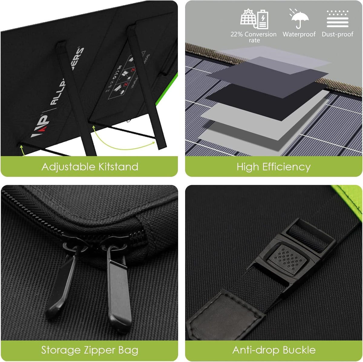 140W Portable Foldable Solar Panel Charger H70576
