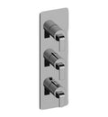 Vertical Thermostatic Valve Square Trim Plate with Immersion Handle in Architectural Black Y328