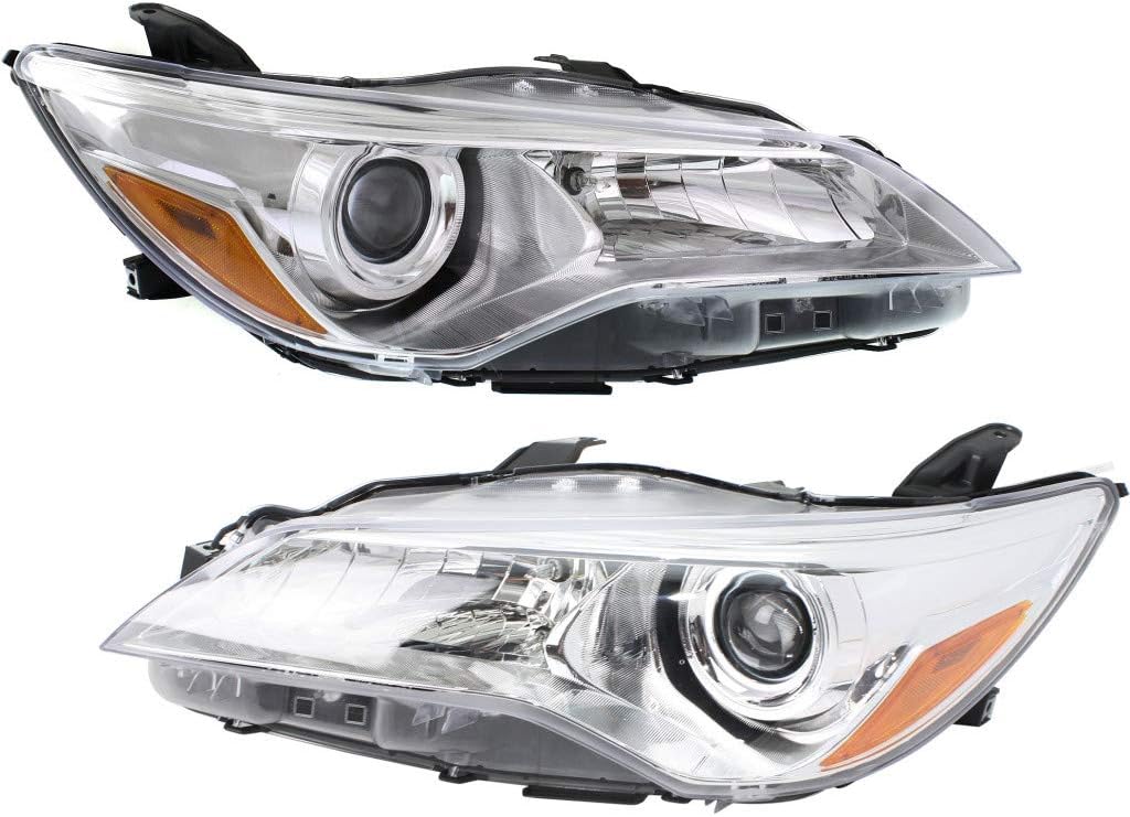 Toyota Camry 2015 Halogen Headlight Assembly Pair W7671