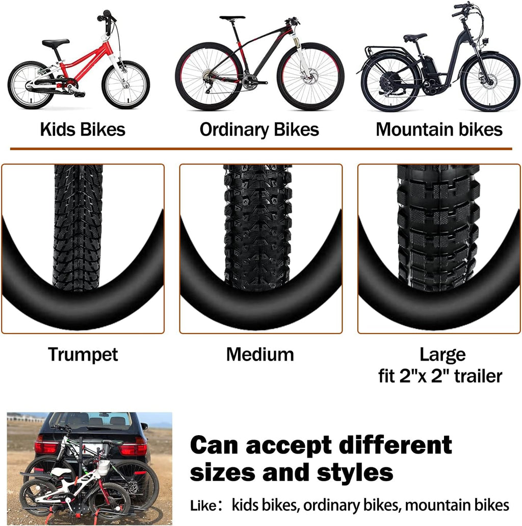 Hitch Mounted Foldable 2-Bike Rack P63594