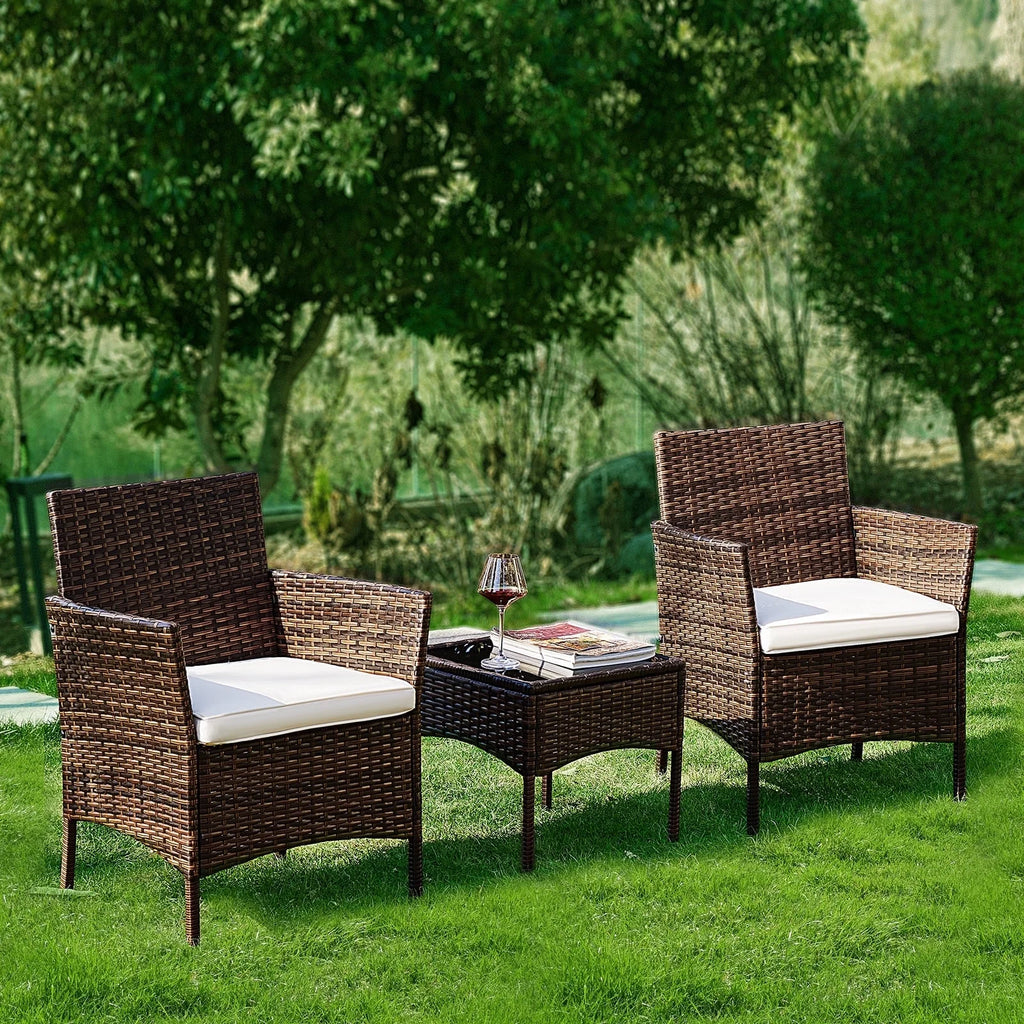 Black Beige Bistro Set Q663