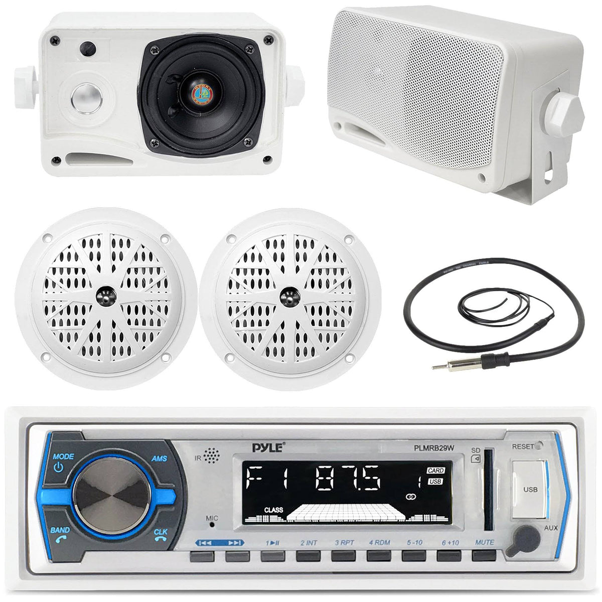 Black Marine Box Speakers O43580