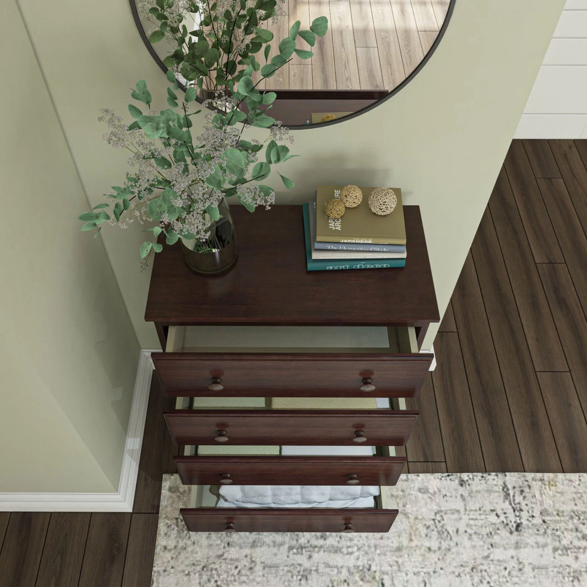 4 Drawer Solid Wood Dresser A6921