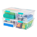 12 Qt. Clear Plastic Storage Bins with Lids, 4 Pack G4304